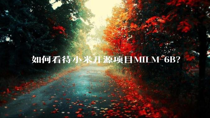 如何看待小米开源项目MiLM-6B？