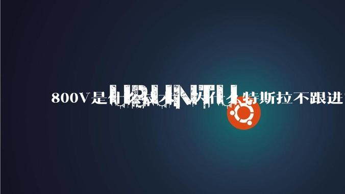 800V是什么技术，为什么特斯拉不跟进？